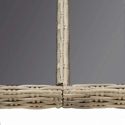 vidaXL ガーデンダイニングテーブル 200x100x74cm ガラス&ポリラタン製 ブラウン家具 アウトドア家具 アウトドアテーブル(代引不可)