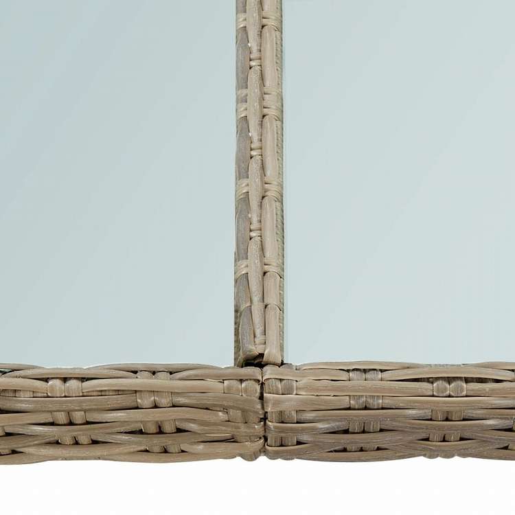 vidaXL ガーデンテーブル 200x100x74cm ガラス&ポリラタン製 ブラウン家具 アウトドア家具 アウトドアテーブル(代引不可)