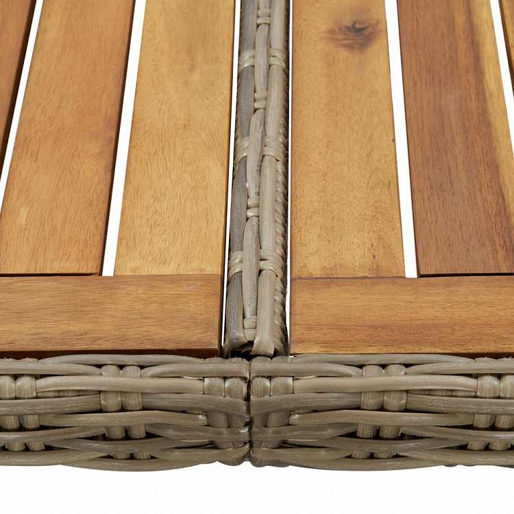 vidaXL ガーデンダイニングテーブル 200x100x74cm ポリラタン製 ブラウン家具 アウトドア家具 アウトドアテーブル(代引不可)