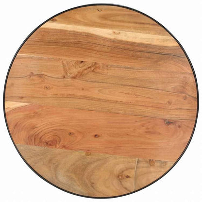 vidaXL コーヒーテーブル ブラック 68x68x36cm アカシア無垢材家具 テーブル アクセントテーブル コーヒーテーブル(代引不可)