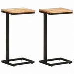vidaXL サイドテーブル 2点セット 31.5x24.5x64.5cm アカシア無垢材家具 テーブル アクセントテーブル エンドテーブル(代引不可)