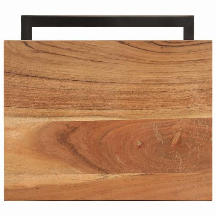 vidaXL サイドテーブル 2点セット 31.5x24.5x64.5cm アカシア無垢材家具 テーブル アクセントテーブル エンドテーブル(代引不可)