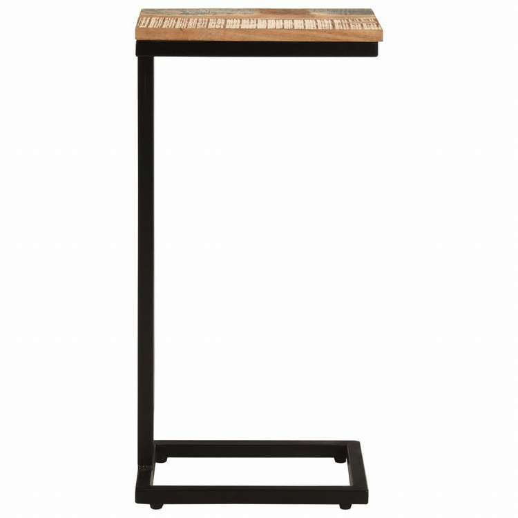 vidaXL サイドテーブル 2点セット 31.5x24.5x64.5 無垢の再生木材家具 テーブル アクセントテーブル エンドテーブル(代引不可)