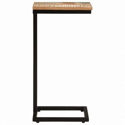 vidaXL サイドテーブル 2点セット 31.5x24.5x64.5 無垢の再生木材家具 テーブル アクセントテーブル エンドテーブル(代引不可)