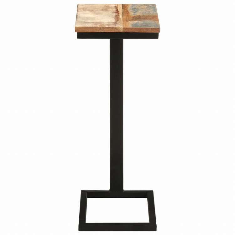 vidaXL サイドテーブル 2点セット 31.5x24.5x64.5 無垢の再生木材家具 テーブル アクセントテーブル エンドテーブル(代引不可)