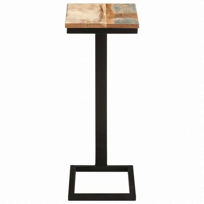 vidaXL サイドテーブル 2点セット 31.5x24.5x64.5 無垢の再生木材家具 テーブル アクセントテーブル エンドテーブル(代引不可)