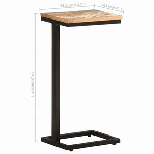 vidaXL サイドテーブル 2点セット 31.5x24.5x64.5 無垢の再生木材家具 テーブル アクセントテーブル エンドテーブル(代引不可)