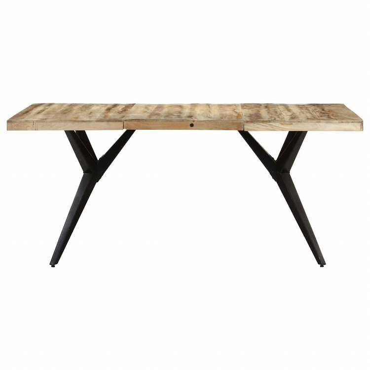 vidaXL ダイニングテーブル 160x80x76 cm マンゴーウッド (粗目)家具 テーブル キッチン・ダイニングルームテーブル(代引不可)