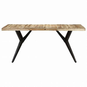 vidaXL ダイニングテーブル 160x80x76 cm マンゴーウッド (粗目)家具 テーブル キッチン・ダイニングルームテーブル(代引不可)