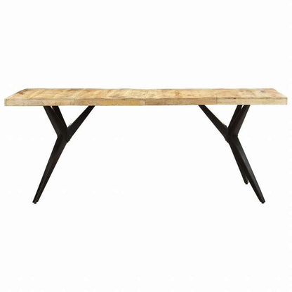 vidaXL ダイニングテーブル 200x90x76cm マンゴーウッド (粗目)家具 テーブル キッチン・ダイニングルームテーブル(代引不可)