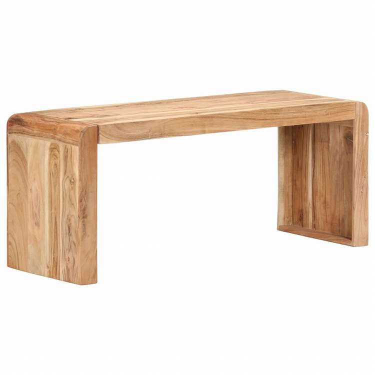 vidaXL ベンチ 110x38x46cm アカシア無垢材家具 ベンチ キッチン・ダイニング ベンチ(代引不可)