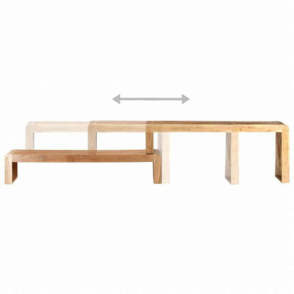 vidaXL TVキャビネット 2点 アカシア無垢材家具 AVラック・テレビ台(代引不可)