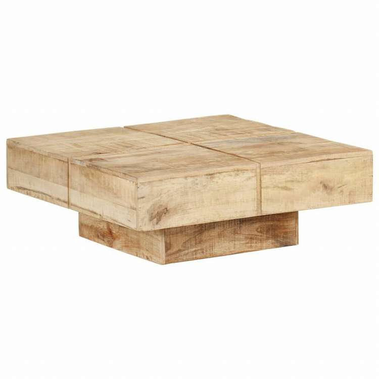 vidaXL コーヒーテーブル 80x80x28 cm マンゴー無垢材家具 テーブル アクセントテーブル コーヒーテーブル(代引不可)