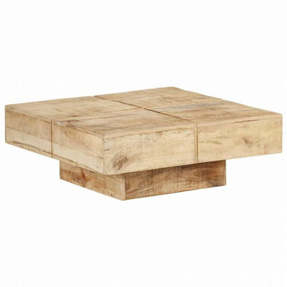 vidaXL コーヒーテーブル 80x80x28 cm マンゴー無垢材家具 テーブル アクセントテーブル コーヒーテーブル(代引不可)