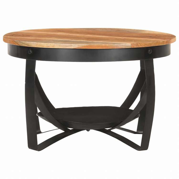 vidaXL コーヒーテーブル O68x43 cm アカシア無垢材家具 テーブル アクセントテーブル コーヒーテーブル(代引不可)