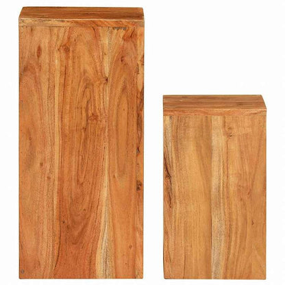 vidaXL プラントスタンド 2点 アカシア無垢材ホーム&ガーデン 芝&ガーデン ガーデニング 植物スタンド(代引不可)