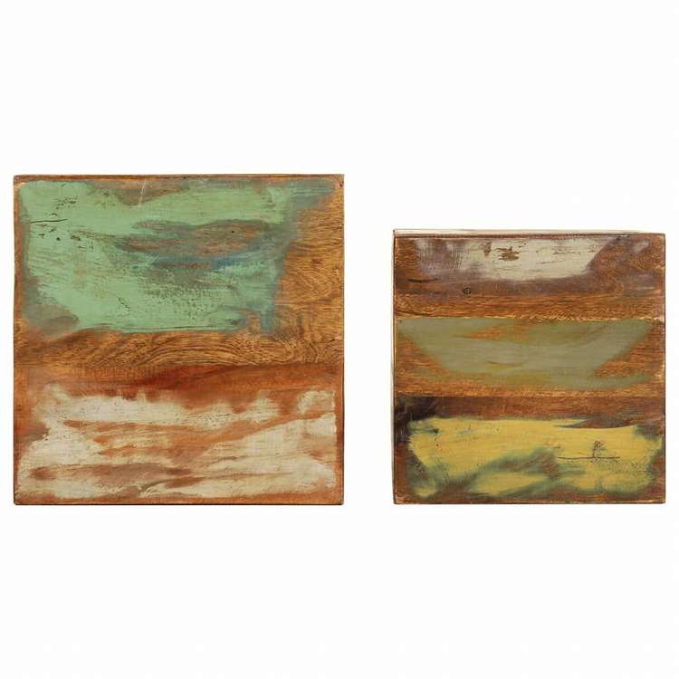 vidaXL プラントスタンド 2点 再生無垢材ホーム&ガーデン 芝&ガーデン ガーデニング 植物スタンド(代引不可)