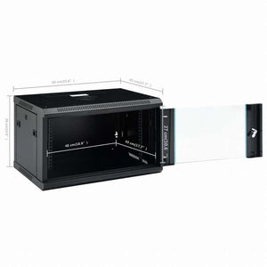 vidaXL 6U壁かけネットワークキャビネット 19インチ IP20 600x450x375 mm電子機器 電化機器用アクセサリ パソコンコンポーネント ストレージデバイス ネットワーク収納システム(代引不可)