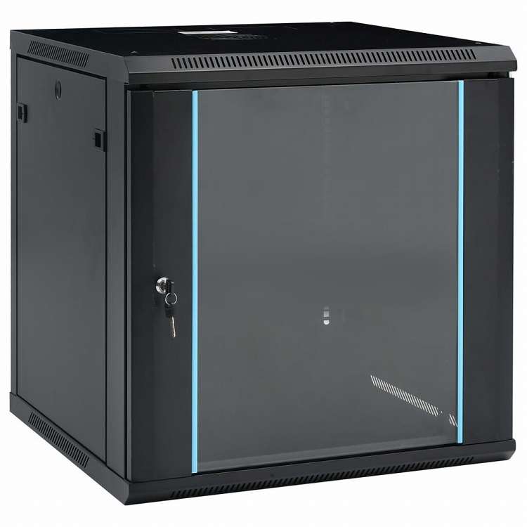vidaXL 12U壁かけネットワークキャビネット 19インチ IP20 600x600x640 mm電子機器 電化機器用アクセサリ パソコンコンポーネント ストレージデバイス ネットワーク収納システム(代引不可)