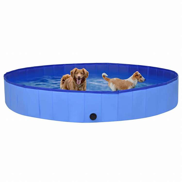 vidaXL 折りたたみ式 犬用プール ブルー 300x40cm PVC製Animals & Pet Supplies ペット用品 犬用品(代引不可)