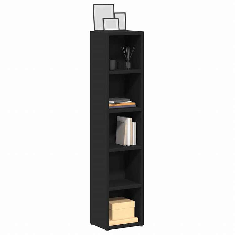 vidaXL CDキャビネット 2個 ブラック 21x16x93,5 cm エンジニアードウッド家具 キャビネット&収納 メディア収納・ラック(代引不可)
