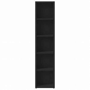 vidaXL CDキャビネット 2個 ブラック 21x16x93,5 cm エンジニアードウッド家具 キャビネット&収納 メディア収納・ラック(代引不可)