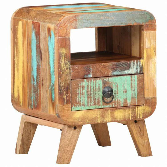 vidaXL ベッドサイドキャビネット 30x30x41cm 無垢の再生木材家具 キャビネット&収納 サイドボード(代引不可)