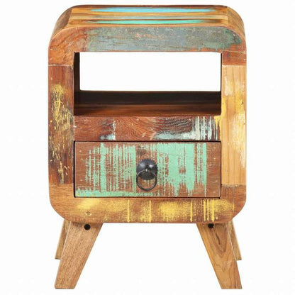 vidaXL ベッドサイドキャビネット 30x30x41cm 無垢の再生木材家具 キャビネット&収納 サイドボード(代引不可)