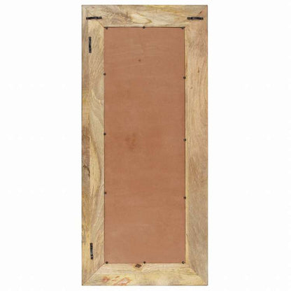 vidaXL ミラー 110x50cm マンゴー無垢材ホーム&ガーデン デコレーション 鏡(代引不可)