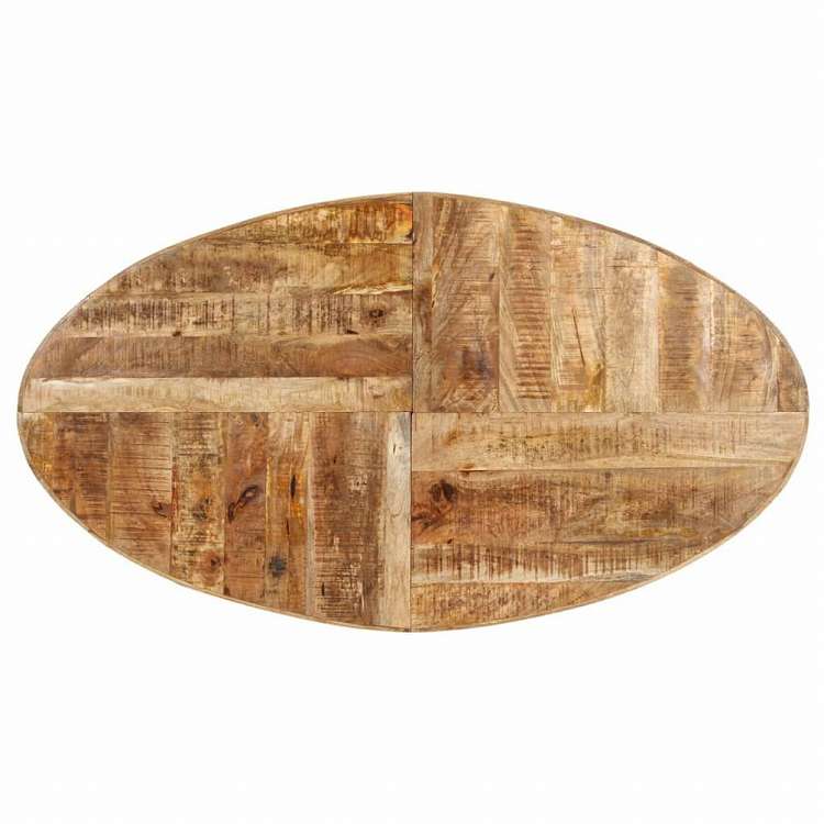 vidaXL ダイニングテーブル 160x90x75 cm マンゴー材 (粗目)家具 テーブル キッチン・ダイニングルームテーブル(代引不可)
