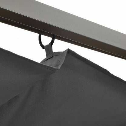 vidaXL パーゴラ 開閉式ルーフ付き アントラシート 3x3 m スチール 180 g/m2ホーム&ガーデン 芝&ガーデン アウトドアリビング アウトドアストラクチャー ガーデンアーチ(代引不可)