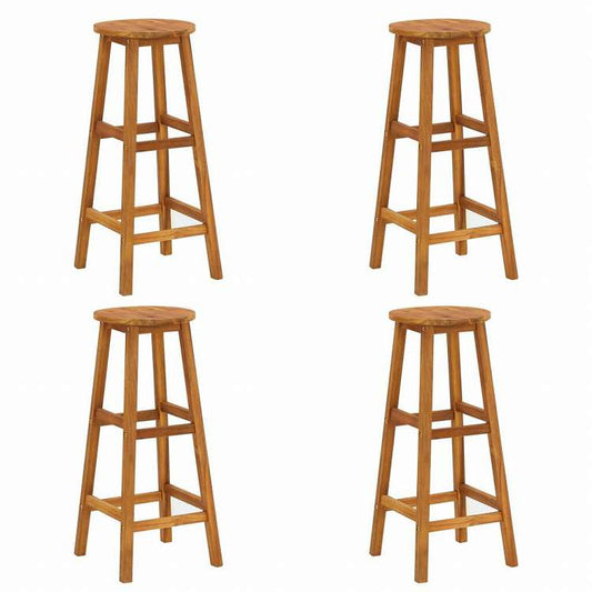 vidaXL バースツール 4点セット アカシア無垢材家具 アウトドア家具 屋外椅子 アウトドアベンチチェア(代引不可)