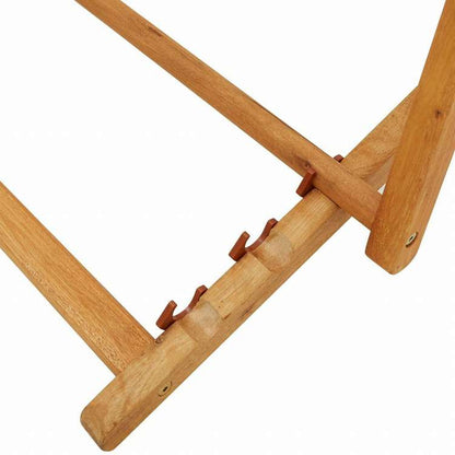 vidaXL 折りたたみビーチチェア ユーカリ無垢材&布製 クリーム家具 アウトドア家具 屋外椅子 アウトドアベンチチェア(代引不可)