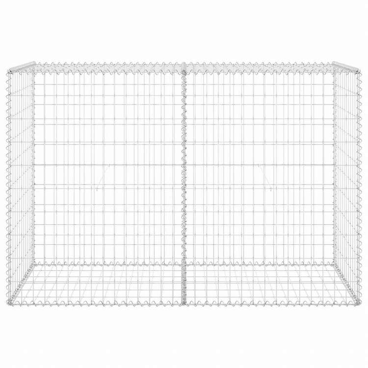 vidaXL ガビオンウォール カバー付き 亜鉛メッキ鋼製 150x60x100cmハードウェア フェンス&バリア フェンスパネル(代引不可)