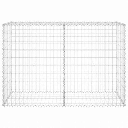vidaXL ガビオンウォール カバー付き 亜鉛メッキ鋼製 150x60x100cmハードウェア フェンス&バリア フェンスパネル(代引不可)
