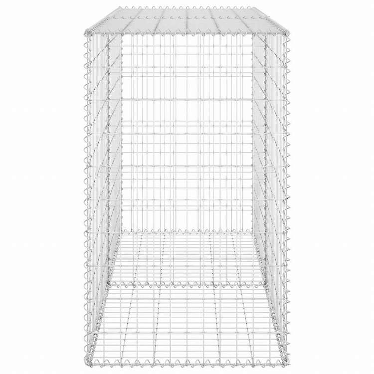 vidaXL ガビオンウォール カバー付き 亜鉛メッキ鋼製 150x60x100cmハードウェア フェンス&バリア フェンスパネル(代引不可)