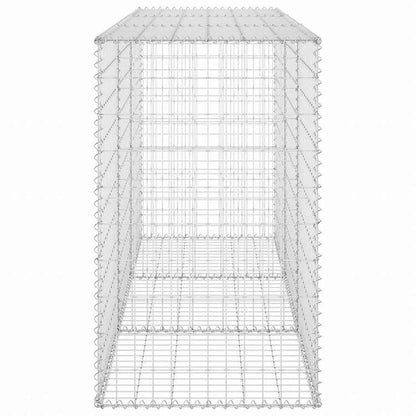 vidaXL ガビオンウォール カバー付 亜鉛メッキ鋼板製 200 x 60 x 100 cmハードウェア フェンス&バリア フェンスパネル(代引不可)
