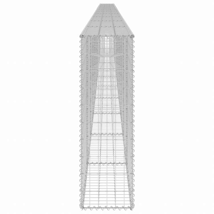 vidaXL ガビオンウォール カバー付き 亜鉛メッキ鋼製 900x30x100cmハードウェア フェンス&バリア フェンスパネル(代引不可)