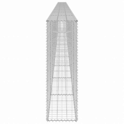 vidaXL ガビオンウォール カバー付き 亜鉛メッキ鋼製 900x30x100cmハードウェア フェンス&バリア フェンスパネル(代引不可)