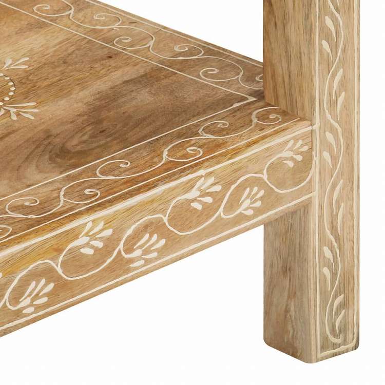 vidaXL コンソールテーブル 80x35x74cm マンゴー無垢材家具 テーブル アクセントテーブル エンドテーブル(代引不可)