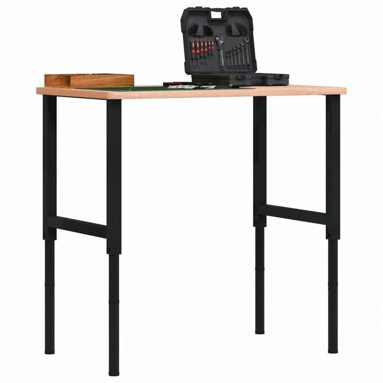 vidaXL ワークベンチ用フレーム 調整可能 2点 金属製 55x(69-95.5)cm ブラック家具 テーブル用品 テーブル脚(代引不可)