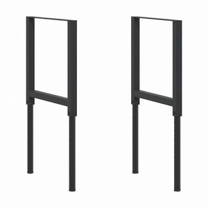 vidaXL ワークベンチ用フレーム 調整可能 2点 金属製 55x(69-95.5)cm ブラック家具 テーブル用品 テーブル脚(代引不可)