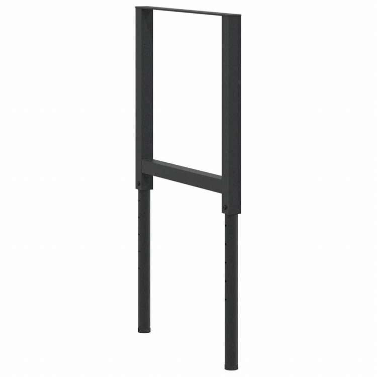 vidaXL ワークベンチ用フレーム 調整可能 2点 金属製 55x(69-95.5)cm ブラック家具 テーブル用品 テーブル脚(代引不可)