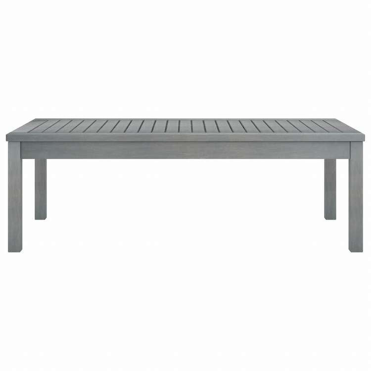 vidaXL コーヒーテーブル 100 x 50 x 33 cm アカシア無垢材 グレー家具 アウトドア家具 アウトドアテーブル(代引不可)