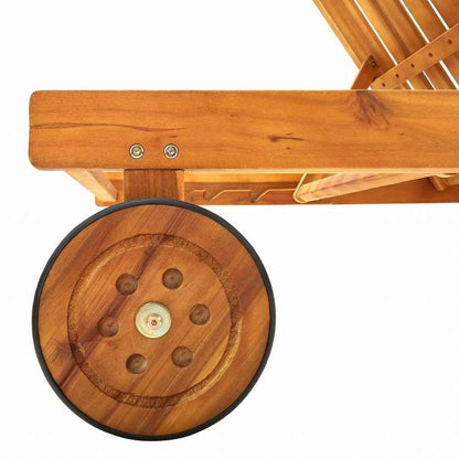 vidaXL サンラウンジャー アカシア無垢材家具 アウトドア家具 屋外椅子 サンラウンジャー(代引不可)