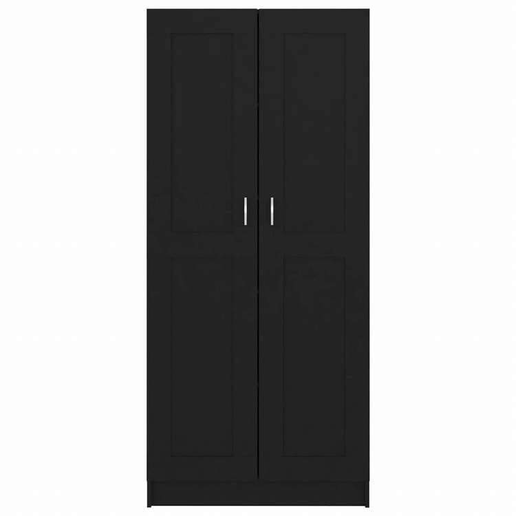 vidaXL ブックキャビネット ブラック 82.5x30.5x185.5cm エンジニアリングウッド家具 棚 本棚・オープンラック(代引不可)