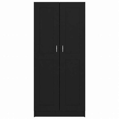 vidaXL ブックキャビネット ブラック 82.5x30.5x185.5cm エンジニアリングウッド家具 棚 本棚・オープンラック(代引不可)