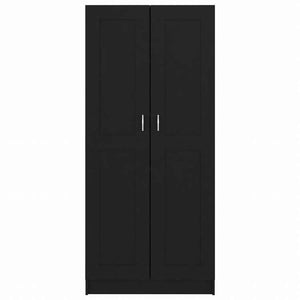 vidaXL ブックキャビネット ブラック 82.5x30.5x185.5cm エンジニアリングウッド家具 棚 本棚・オープンラック(代引不可)