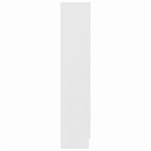 vidaXL ガラスキャビネット ホワイト 82.5x30.5x150cm エンジニアリングウッド家具 棚 本棚・オープンラック(代引不可)