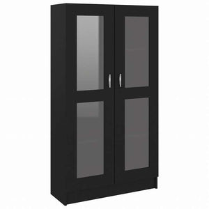 vidaXL ガラスキャビネット ホワイト 82.5x30.5x150cm エンジニアリングウッド家具 棚 本棚・オープンラック(代引不可)